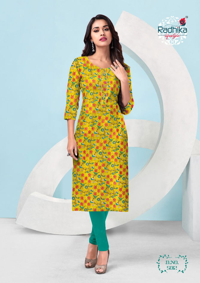 Traditional Vol 5 By Radhika Cotton Kurtis Catalog